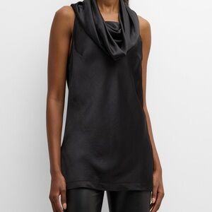 Finley Cowl Neck Blouse in Hammered Satin‎ Size XL